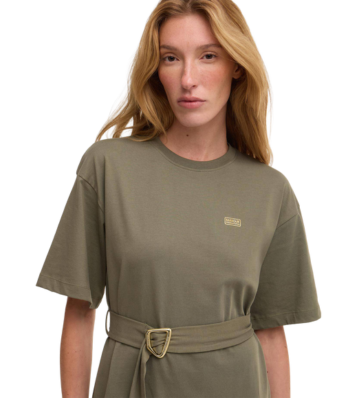 Uma Mini Dress - Dusky Khaki