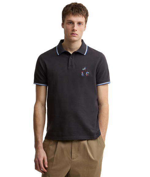 Barbour X Paul Smith Lure Polo - Dark Navy