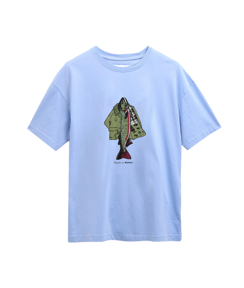 Barbour X Paul Smith Fishing Jacket T-Shirt - Mid Blue