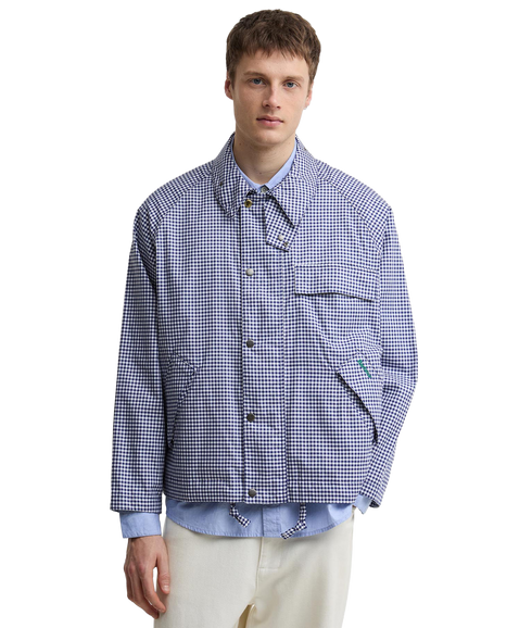 Barbour X Paul Smith Transport Shirt Casual Jacket - Navy/White