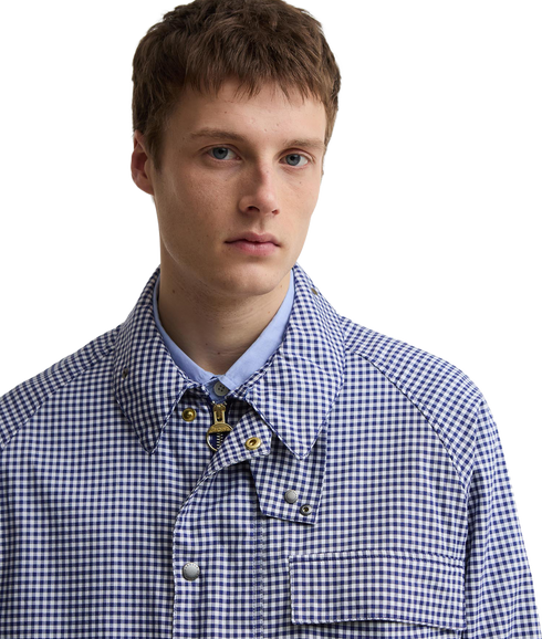 Barbour X Paul Smith Transport Shirt Casual Jacket - Navy/White