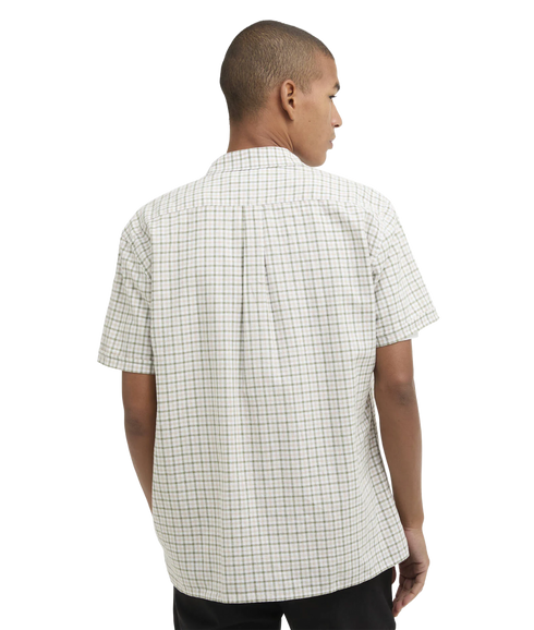 Nelson Gingham Summer Fit Shirt - Stone