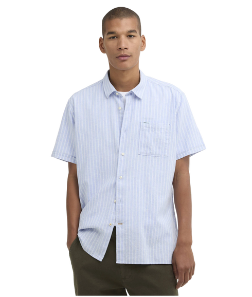 Nelson Striped Summer Fit Shirt - Blue