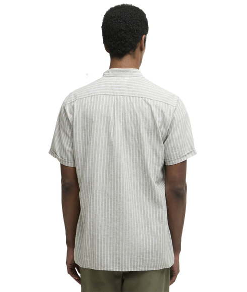 Nelson Striped Summer Fit Shirt - Bleached Olive