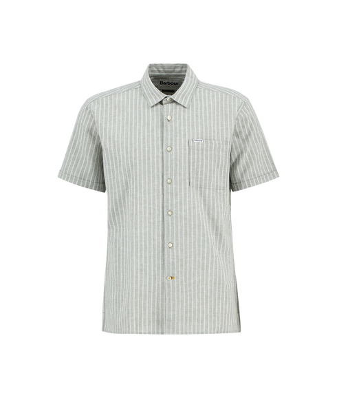 Nelson Striped Summer Fit Shirt - Bleached Olive