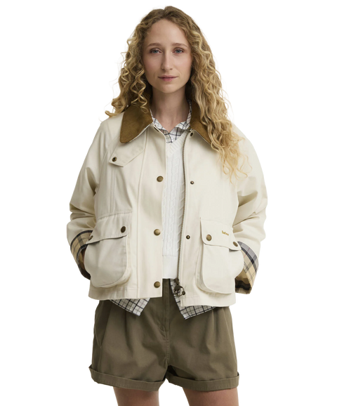 Cropped Beadnell Casual Jacket - Light Pearl/Dress/Beige