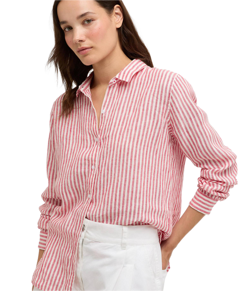 Marine Shirt - Poppy Red Stripe