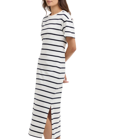 Selena Midi Dress - Cloud/Navy Stripe