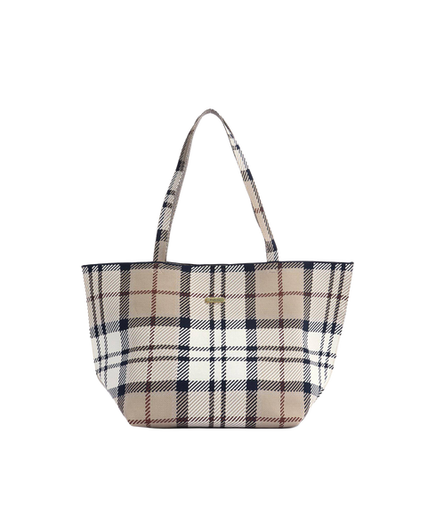 Layla Tartan Large Tote Bag - Rosewood Tartan