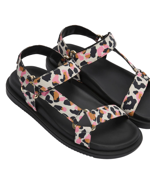 Caitlin Sandal - Leopard Print