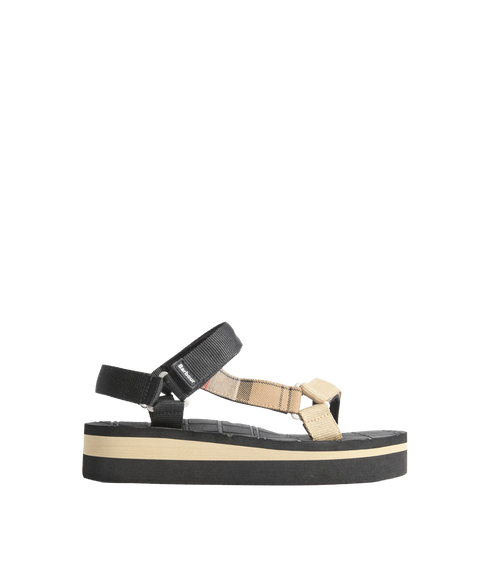Mila Sandal - Black/Dress Tartan