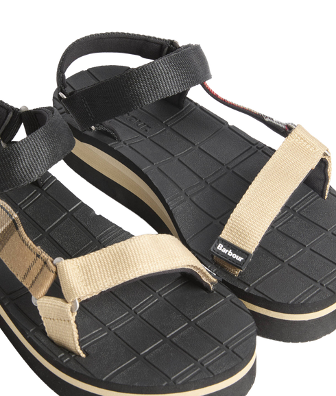 Mila Sandal - Black/Dress Tartan