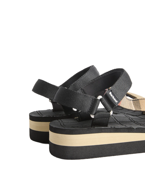 Mila Sandal - Black/Dress Tartan