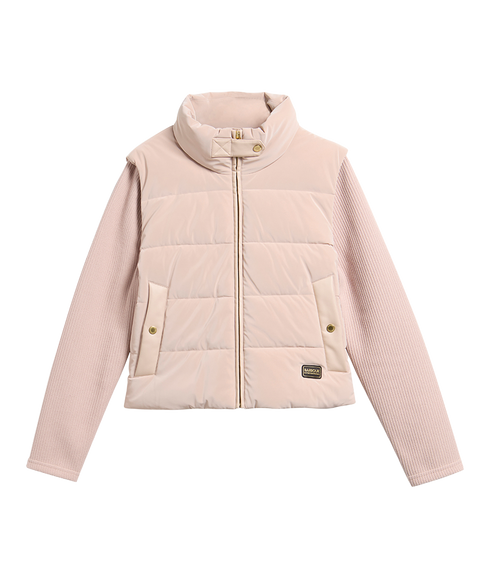 Balaton Faux Velvet Quilted Sweat - Nutmeg