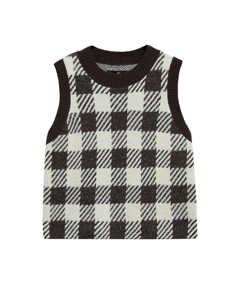 Amaya Knitted Vest - Truffle Multi