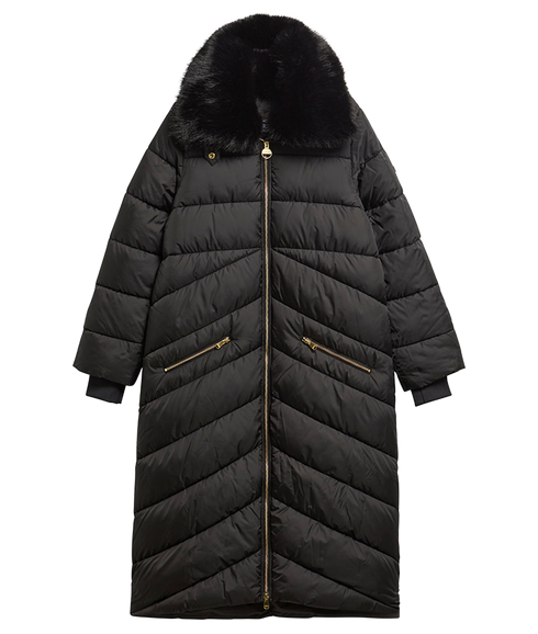 Longline Cyrus Puffer Jacket - Black