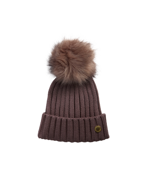 Conway Knitted Beanie Hat - Truffle