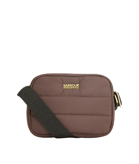Monaco Baffle Quilt Crossbody Bag - Truffle
