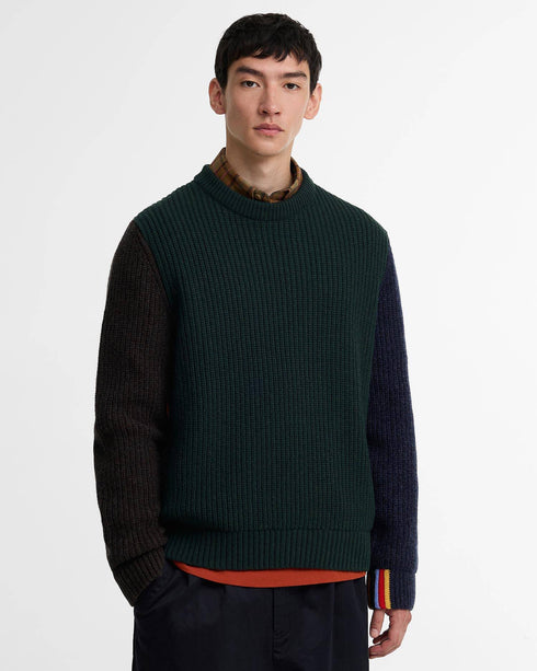 Barbour X Paul Smith Cable Tyne Jumper - Bottle Green