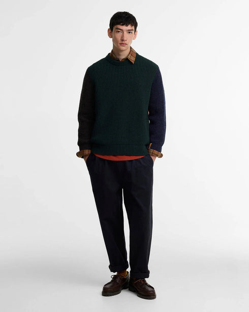 Barbour X Paul Smith Cable Tyne Jumper - Bottle Green