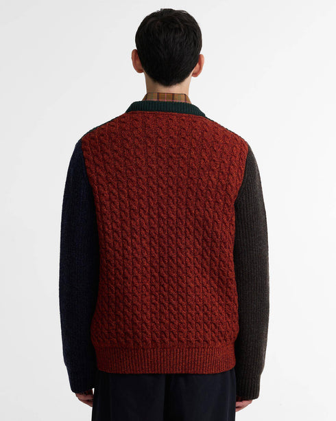 Barbour X Paul Smith Cable Tyne Jumper - Bottle Green