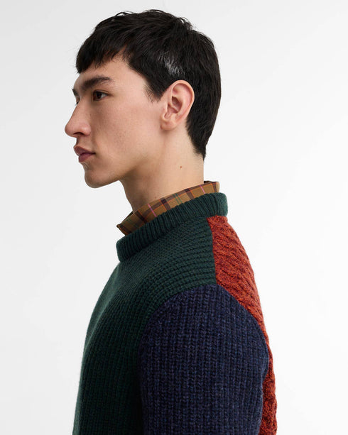 Barbour X Paul Smith Cable Tyne Jumper - Bottle Green