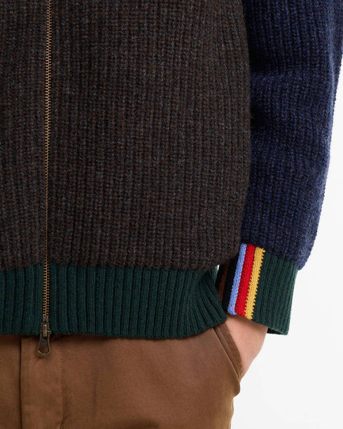 Barbour X Paul Smith Gamefair Cardigan - Russet