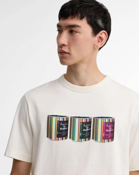Barbour X Paul Smith Tinned T-Shirt - Whisper White