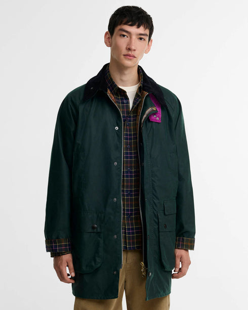 Barbour X Paul Smith Gamefair Wax Jacket - Bottle Green