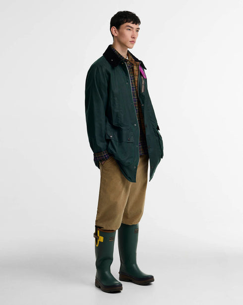 Barbour X Paul Smith Gamefair Wax Jacket - Bottle Green