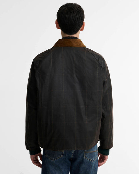 Barbour X Paul Smith Transport Windowpane Wax Jacket - Rustic/Bark