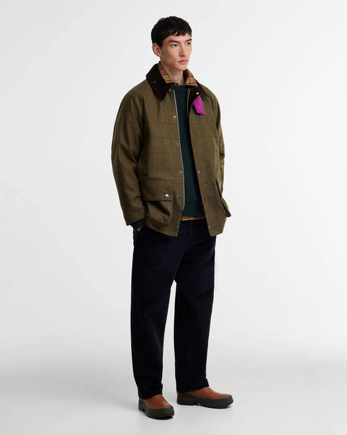Barbour X Paul Smith Beaufort Wool Jacket - Olive Window Pane