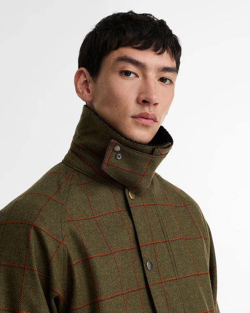 Barbour X Paul Smith Beaufort Wool Jacket - Olive Window Pane