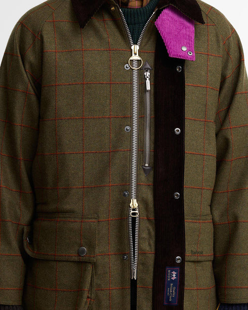 Barbour X Paul Smith Beaufort Wool Jacket - Olive Window Pane