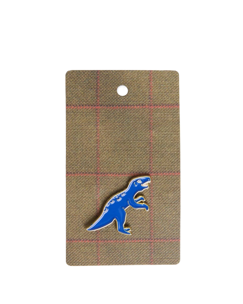 Barbour X Paul Smith Pin Badge - Blue Dinosaur