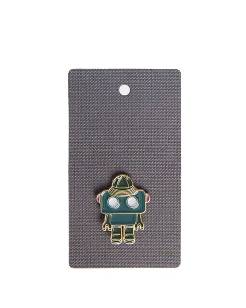 Barbour X Paul Smith Pin Badge - Robot In Boots