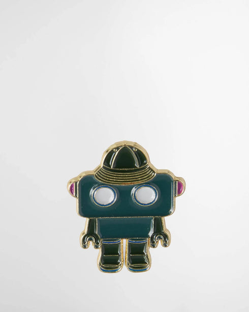Barbour X Paul Smith Pin Badge - Robot In Boots