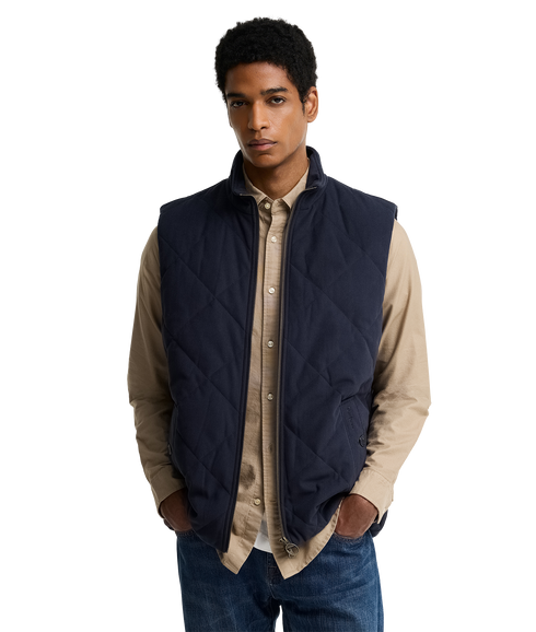 Corden Quilted Gilet - Dark Navy