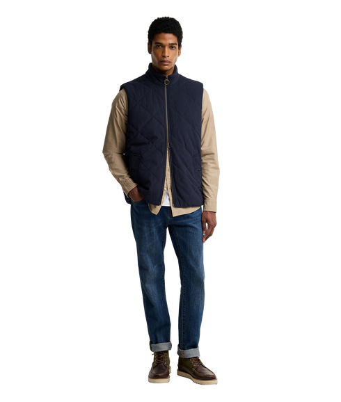 Corden Quilted Gilet - Dark Navy