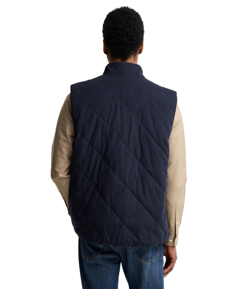 Corden Quilted Gilet - Dark Navy