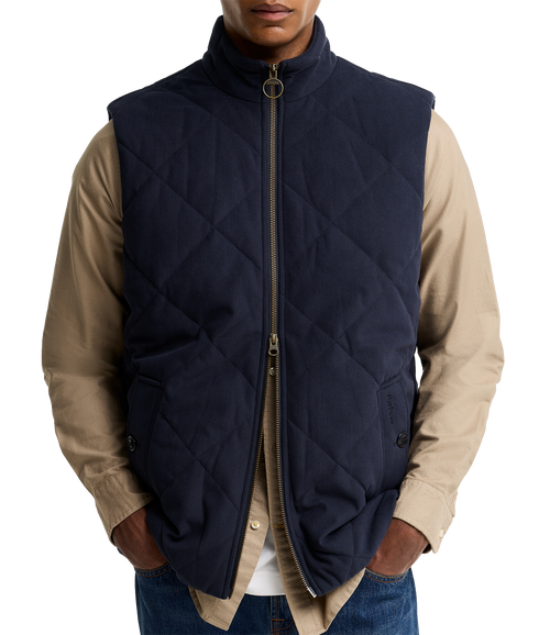 Corden Quilted Gilet - Dark Navy