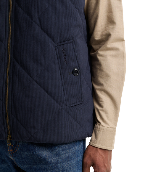 Corden Quilted Gilet - Dark Navy
