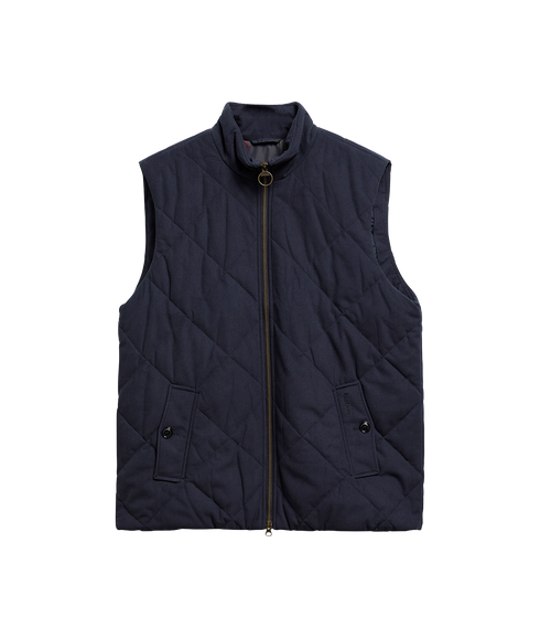 Corden Quilted Gilet - Dark Navy