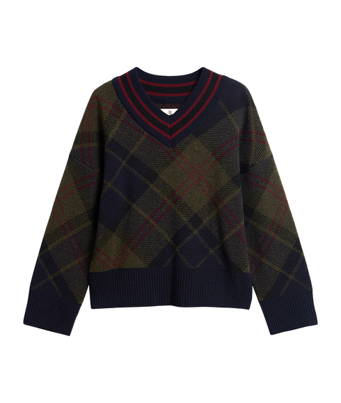 Shae Knitted Jumper - Shadow Classic Tartan