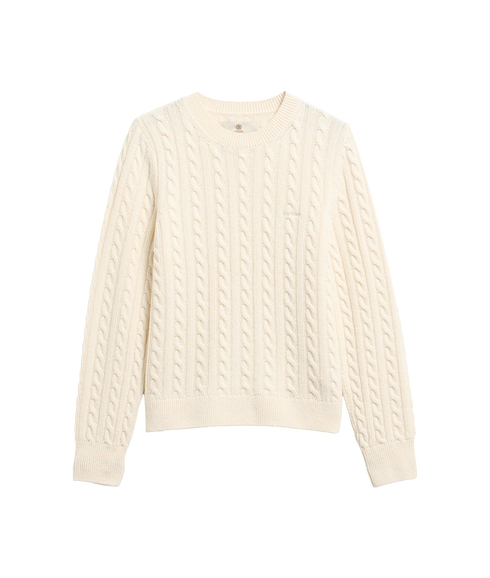 Ashdown Cable Knitted Jumper - Ecru