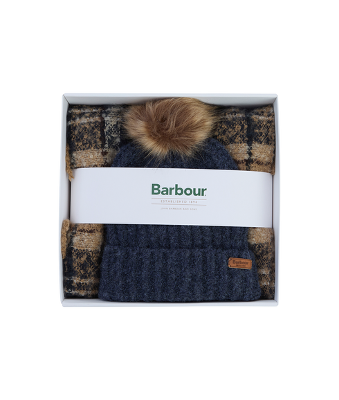 Saltburn Beanie & Tartan Scarf Gift Set - Birchwood