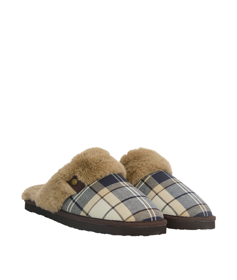 Claudia Tartan Slipper - Lt Birchwood Dress Tartan