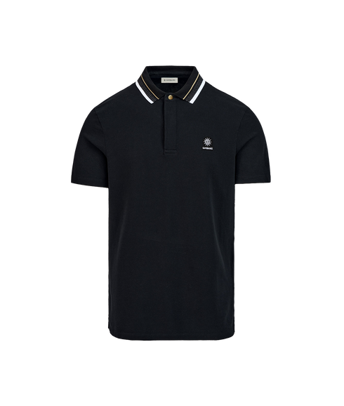 Snap Collar Polo - Black