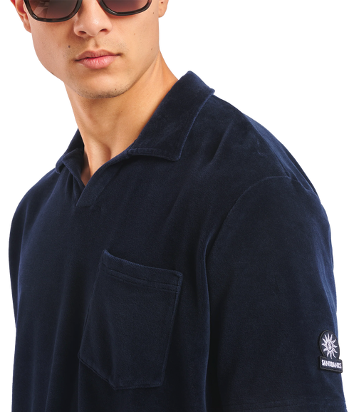 Terry Towelling Resort Polo - Navy