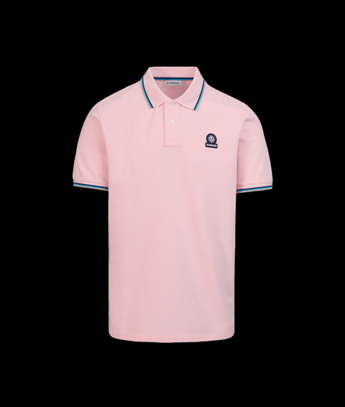 Badge Logo Polo Shirt (Tipped) - Crystal Rose